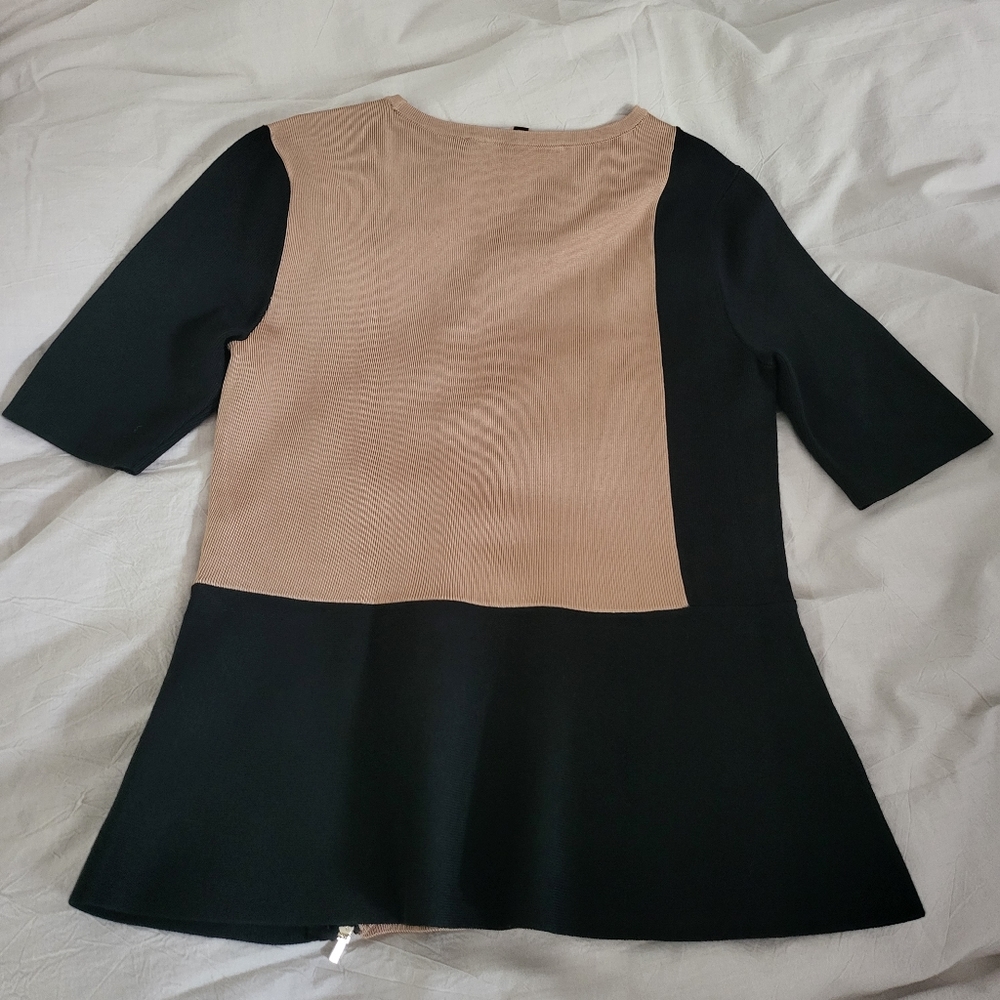 WHBM Zip-Detail Colorblock Top - Picture 7 of 8